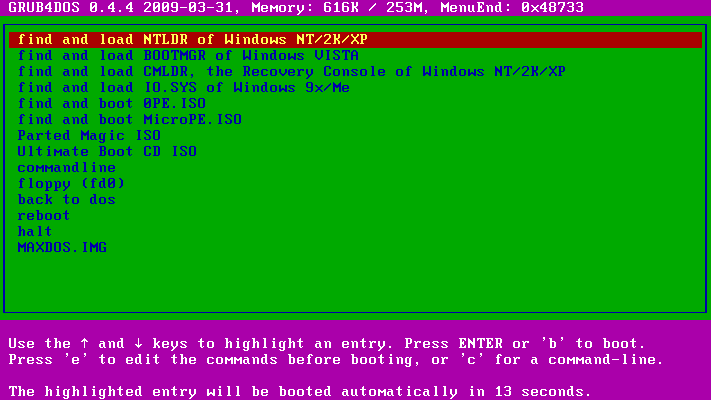 Включи dos. Grub4dos. Grub4dos 0.4.6a. Grub4dos версии. Grub4dos меню.
